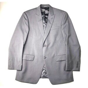 CALVIN KLEIN 100% Wool Grey PINSTRIPE BLAZER! 2 Button Suit Jacket EUC 38R